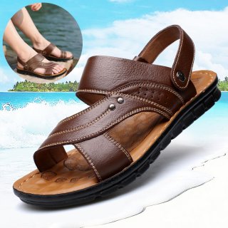 Men's Summer Beach Sandals - Adjustable Back Strap Design for Ultimate Comfort