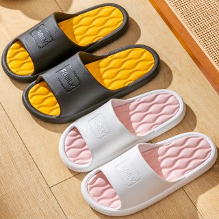 Stylish New Wave Pattern Design Indoor Slippers for Women: Non-slip and Functional