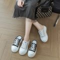 Stylish and Comfortable Thick Bottom Canvas Shoes for Women - Height Increasing with a Trendy Plaid Design