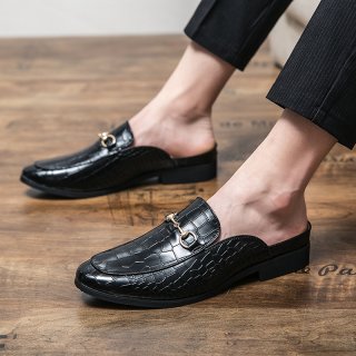 Men's Lazy Semi-Slipper Leather Shoes - The Ultimate Comfort for Casual Wear