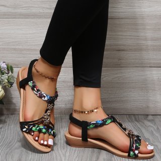 Color Block Fabric Open Toe Sandals: A Chic Addition to Your Summer Wardrobe