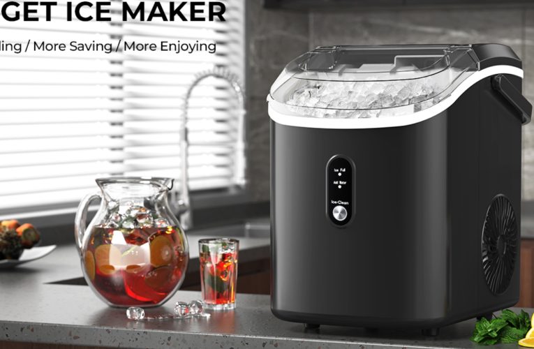 Only $77, Shop Now! Nugget Ice Makers Countertop With Soft Chewable Pellet Ice, 7 Mins Ice Making, 35.5Lbs/24Hrs, Pebble Ice Maker Machine With Self-Cleaning/Ice Basket/Ice Scoop For Home/Office/Bar, Black