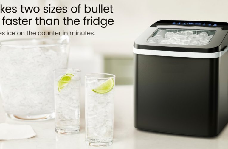 2K+ bought in past month, Dual-Size Ice Maker Countertop, Only $45, Shop Now! Portable Ice Machine, Large and Small Ice Machine Maker with Self Cleaning, 9 Cubes in 7 Mins, 22lbs/24hrs, for Home, Kitchen, Office, Party, Ice Scoop Included